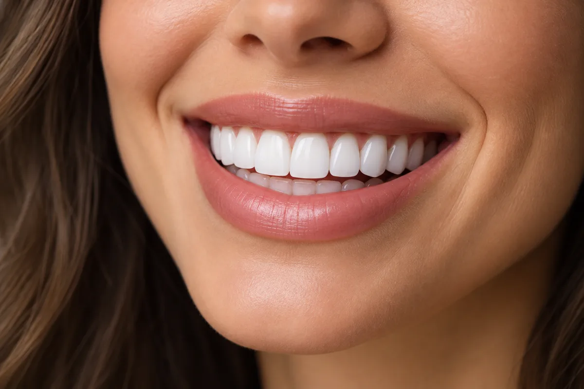 Sonrisa con carillas bien cuidadas gracias a la limpieza dental para carillas y la higiene diaria